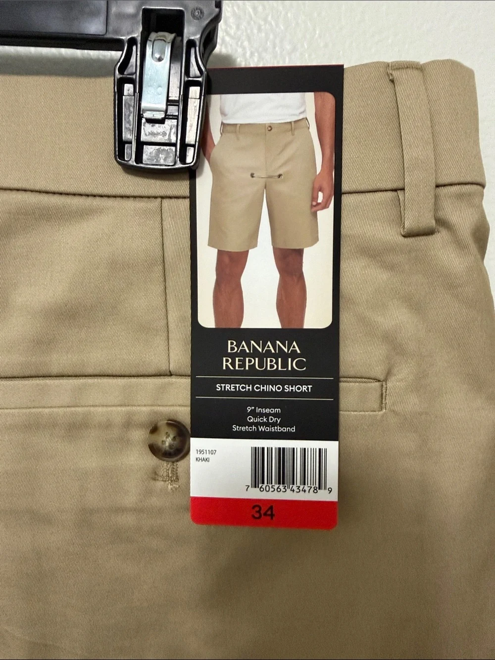 Banana Republic Men’s Flat Front Shorts — Light Blue & Khaki